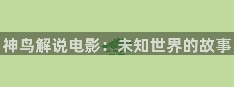 久久久久视频：神鸟解说电影：未知世界的故事